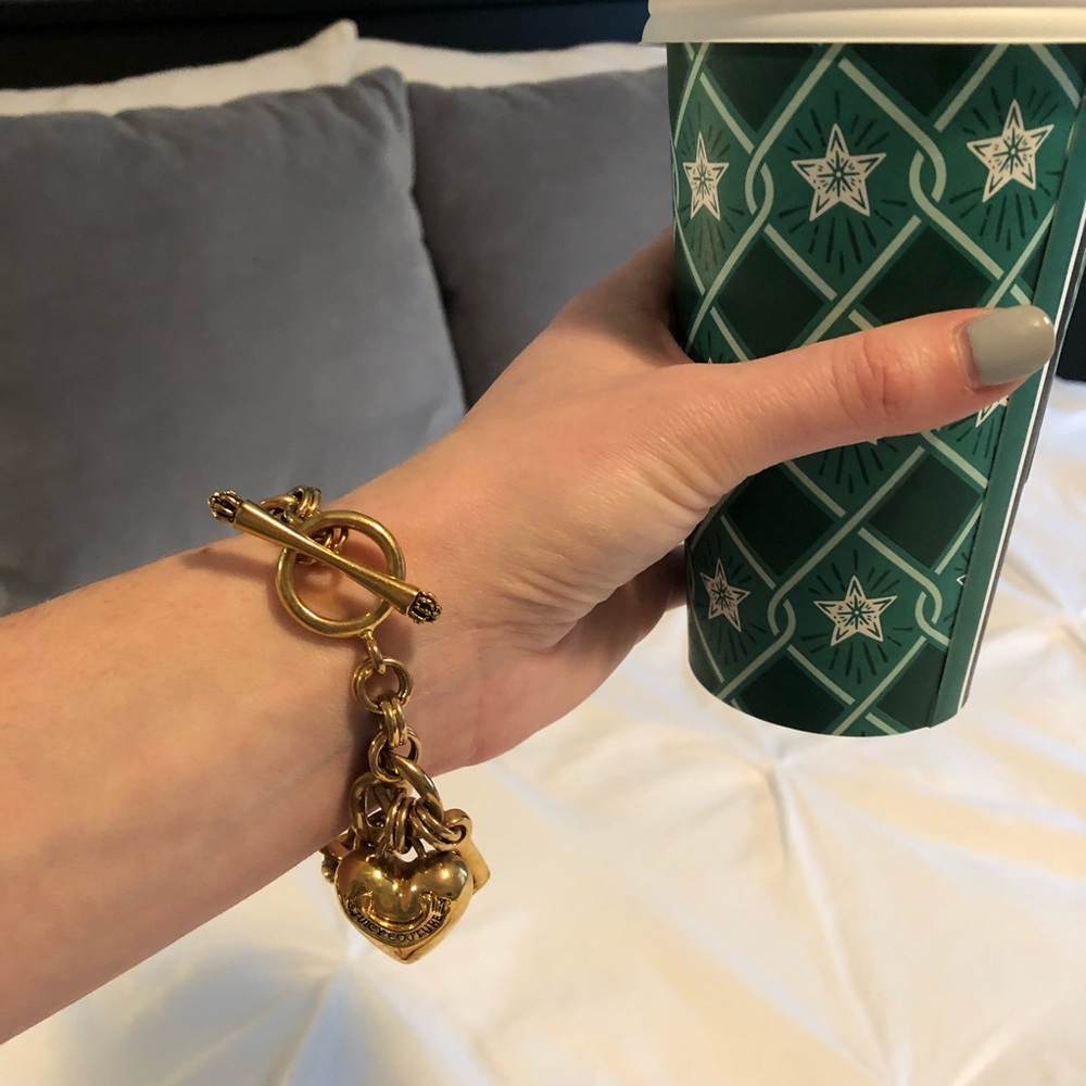 Gold Juicy Couture chain link bracelet